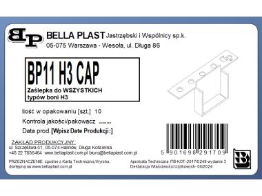 Zdjęcie: Zatyczka PVC do listwy do boniowania BP11 H3 CAP biały BELLA PLAST