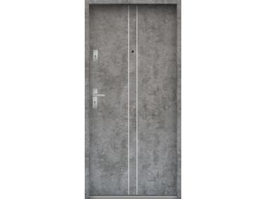 Zdjęcie: Drzwi wejściowe do mieszkań Bastion A-38 Beton srebrny 80 cm prawe OSP KR CENTER