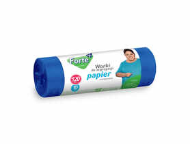 Worki na śmieci LDPE niebieskie 120 L - 25 szt. FORTE+