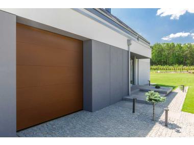 Zdjęcie: Brama segmentowa Optimal L40, orzech, 2750x2250 mm KRONMAT