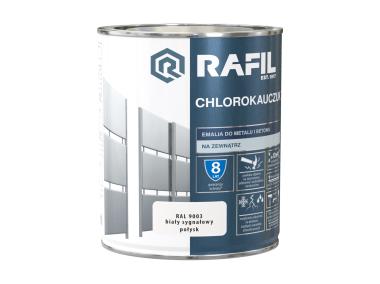 Zdjęcie: Emalia chlorokauczukowa biały sygnał RAL9003 0,75L RAFIL
