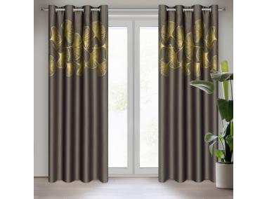 Zdjęcie: Zasłona gotowa Harmony 140 x 250 cm brązowy EUROFIRANY