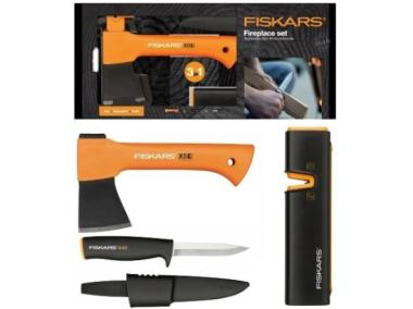 Zdjęcie: Zestaw campingowy siekiera X-series X5 fireplace, nóż, ostrzałka FISKARS