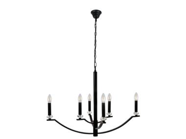 Zdjęcie: Lampa sufitowa Hims 6xE14 czarna mat IL MIO