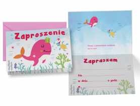 Zaproszenie ZZ-083 Wieloryb KUKARTKA
