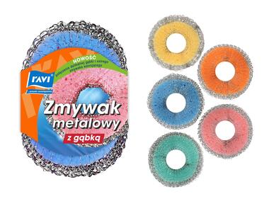 Zdjęcie: Zmywak metalowy z gąbką RAVI