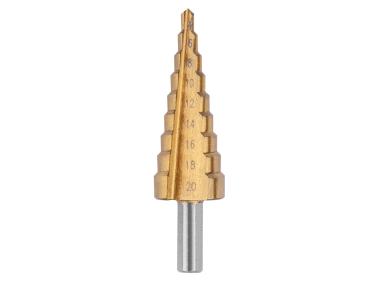 Zdjęcie: Wiertła stopniowe 4-32 mm, TiN, zestaw 3 szt. VERTO