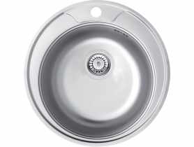Zlewozmywak Twist dekor kołnierz 1K B/O fi480x170 3,5" + osprzęt DEANTE