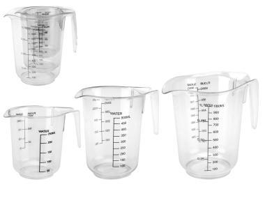 Zdjęcie: Dzbanek z miarką zestaw 3 sztuk 0,25L, 0,5L, 1L 50241 RAVI