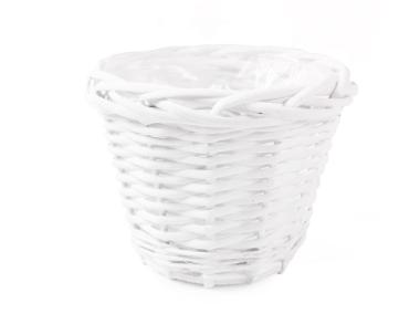 Zdjęcie: Osłonka wiklinowa z folią 17x17x12 cm biała okragła TIN TOURS