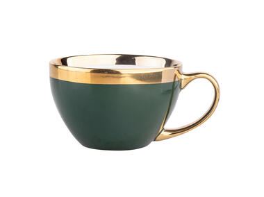 Zdjęcie: Filiżanka Aurora Gold Jumbo 400 ml ciemna zieleń ALTOMDESIGN
