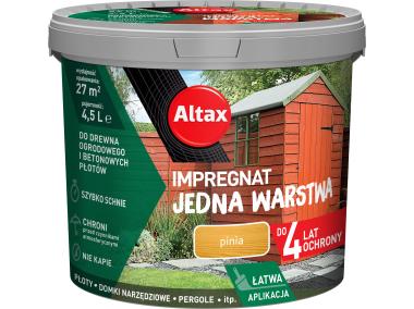 Zdjęcie: Impregnat Jedna warstwa 4 lata, pinia 4,5 L ALTAX