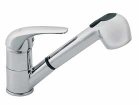 Bateria zlewozmywakowa stojąca z wyciąganym natryskiem Vasto, chrom FERRO