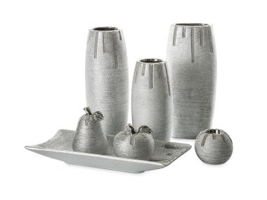 Zdjęcie: Wazon dekoracyjny Tara 15x9x34 cm srebrny EUROFIRANY