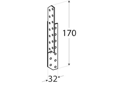 Zdjęcie: Łącznik krokwiowy prawy 3,2x17 cm LK2 DMX