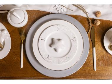 Zdjęcie: Talerz deserowy porcelanowy świąteczny Zimowy Blask 20 cm ALTOMDESIGN