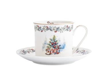 Zdjęcie: Filiżanka Magia Świąt ze spodkiem 220 ml ALTOMDESIGN