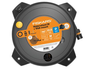 Zdjęcie: Bęben z wężem M 1/2" 20 m i uchwytem naściennym Solid FISKARS