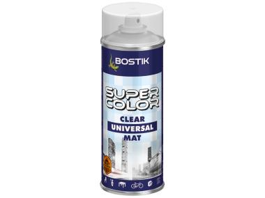 Zdjęcie: Lakier uniwersalny ogólnego zastosowania Super Color Universal Mat bezbarwny 400 ml BOSTIK