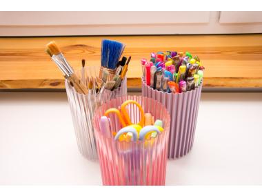 Zdjęcie: Wazon Nemo 220, różowy transparentny LAMELA