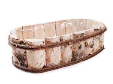 Zdjęcie: Balkonówka z brzozy z folią 55x32x15 cm owalna TIN TOURS