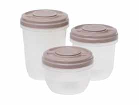 Pojemnik okrągły Polar 0,5 L beżowy SMART KITCHEN DESIGN