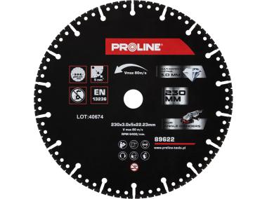 Zdjęcie: Tarcza diamentowa do cięcia, multi-materiał, 230x3,0x 22.23 PROLINE