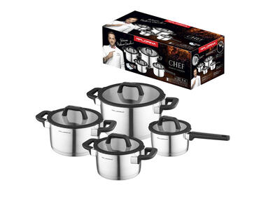 Zdjęcie: Komplet garnków nierdzewnych Chef by Mateusz Gessler 1,8 L i 2,5 L i 3,5 L i 6 L FLORINA