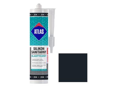 Zdjęcie: Silikon sanitarny elastyczny 204 czarny 280 ml ATLAS