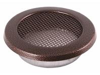 Kratka kominkowa wentylacyjna okrągła 12,5  cm stara miedź PARKANEX