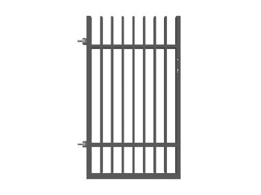 Zdjęcie: Furtka Anika 0,90 m, 1,50 m, stal ocynk+RAL7016 struktura lewa POLBRAM