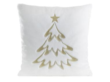 Zdjęcie: Poduszka dekoracyjna świąteczna 45x45 cm biało-złota EUROFIRANY