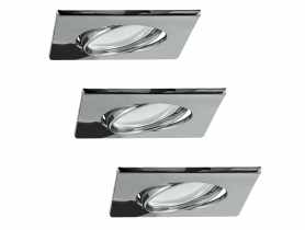 Oczko ruchome LED Olin chrom 3 pak kwadrat POLUX