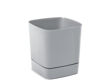 Zdjęcie: Donica z podstawką Clima 34x34 cm szara LAMELA PLASTIC