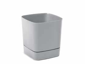 Donica z podstawką Clima 34x34 cm szara LAMELA PLASTIC