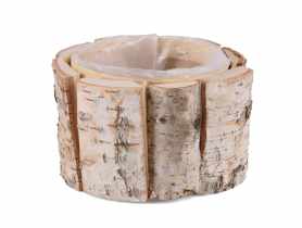 Osłonka drewniana 15x15x8,5 cm okrągła TIN TOURS