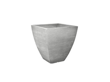 Zdjęcie: Donica ryflowana kwadratowa 42 cm szara PATIO