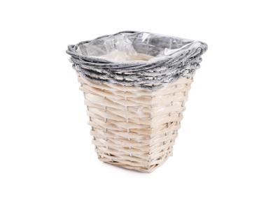 Zdjęcie: Osłonka wiklinowa na doniczkę 12x12x13 cm TIN TOURS