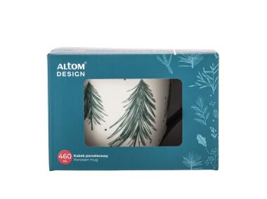 Zdjęcie: Kubek choinka zielona 460 ml z dekoracją na uchu ALTOM DESIGN