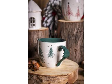 Zdjęcie: Kubek choinka zielona 460 ml z dekoracją na uchu ALTOM DESIGN