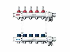 Rozdzielacz do ogrzewania podłogowego 1" r-14 sekcji DURO SYSTEM