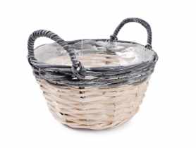 Osłonka wiklinowa z uchwytami 23x23x11/17 cm TIN TOURS