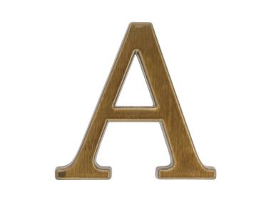 Zdjęcie: Litera aluminiowa "A" 105 mm brąz transparent METRO