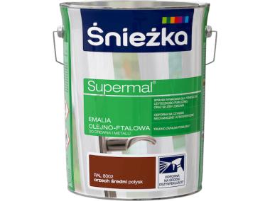 Zdjęcie: Emalia Supermal orzech średni RAL8002 5L ŚNIEŻKA