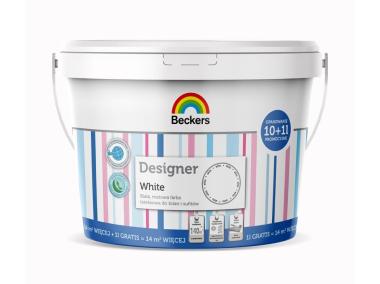 Zdjęcie: Farba biała do wnętrz Designer White 11 L BECKERS