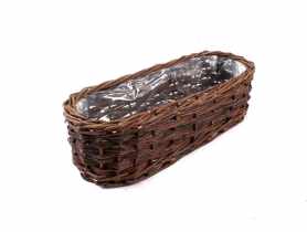 Balkonówka doniczka wiklinowa skrzynka balkonowa 45x17x12 cm TIN TOURS