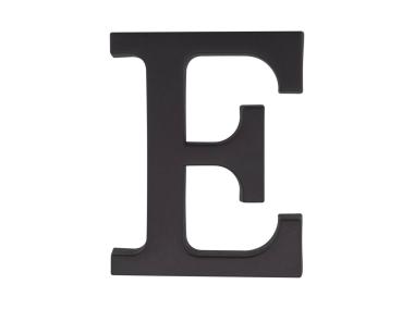 Zdjęcie: Litera "E" plastikowa czarna 90 mm METRO