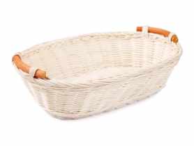 Koszyk rattanowy na owoce 29x20x8 cm owalny TIN TOURS