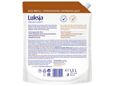 Zdjęcie: Mydło w płynie Creamy & Soft  mleczko bawełniane i prowitamina B5 1,5 L zapas LUKSJA