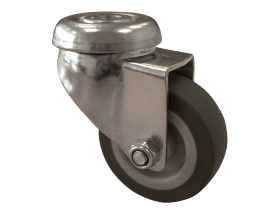 Kółka do wózków gumowe obrotowe 100x23 mm, 65 kg HSI